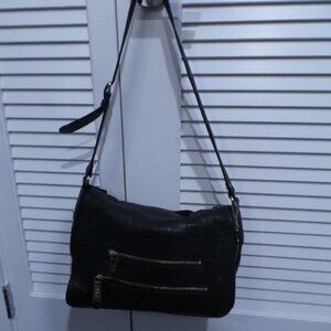 AUTHENTIC - VINTAGE COLE HAAN CROSSBODY SHOULDR HOBO BAG BLACK LEATHER